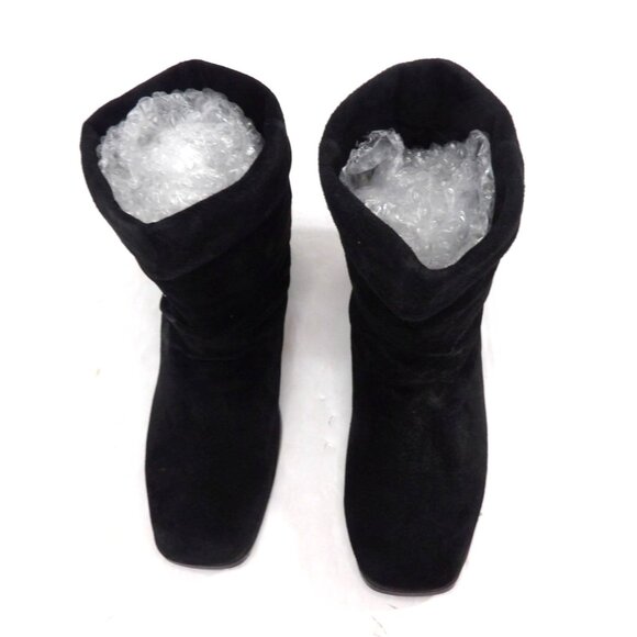 Classique Women's Black Suede Ankle Boot 10W New - Picture 4 of 6